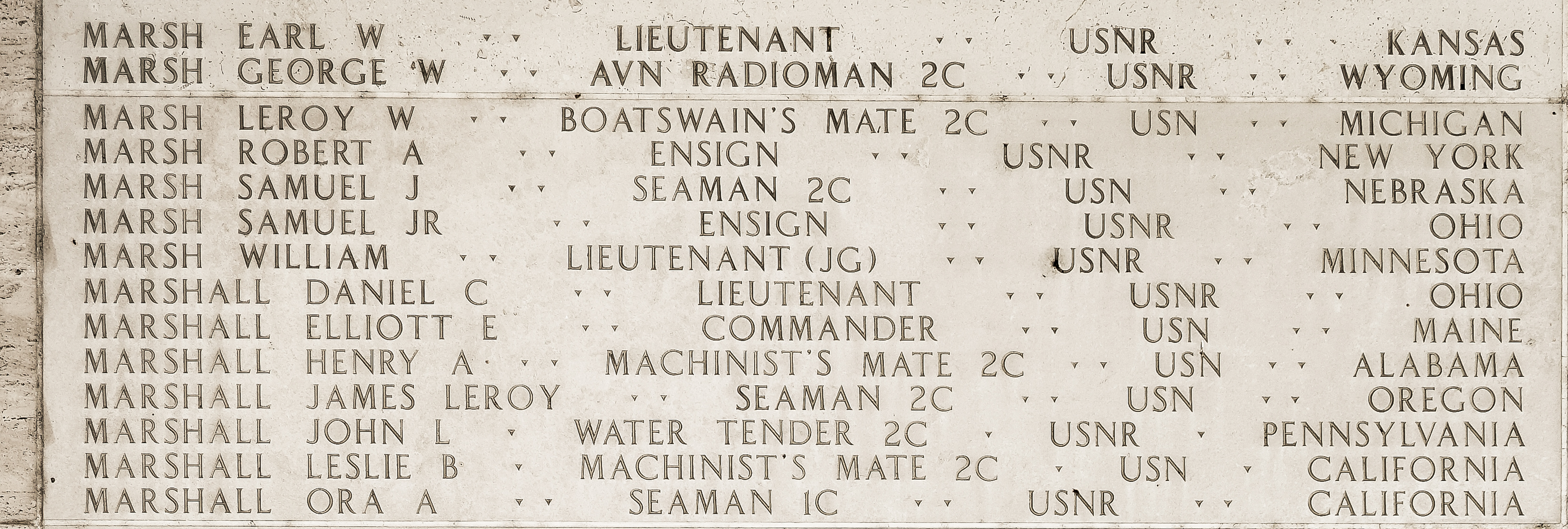 Samuel J. Marsh, Seaman Second Class